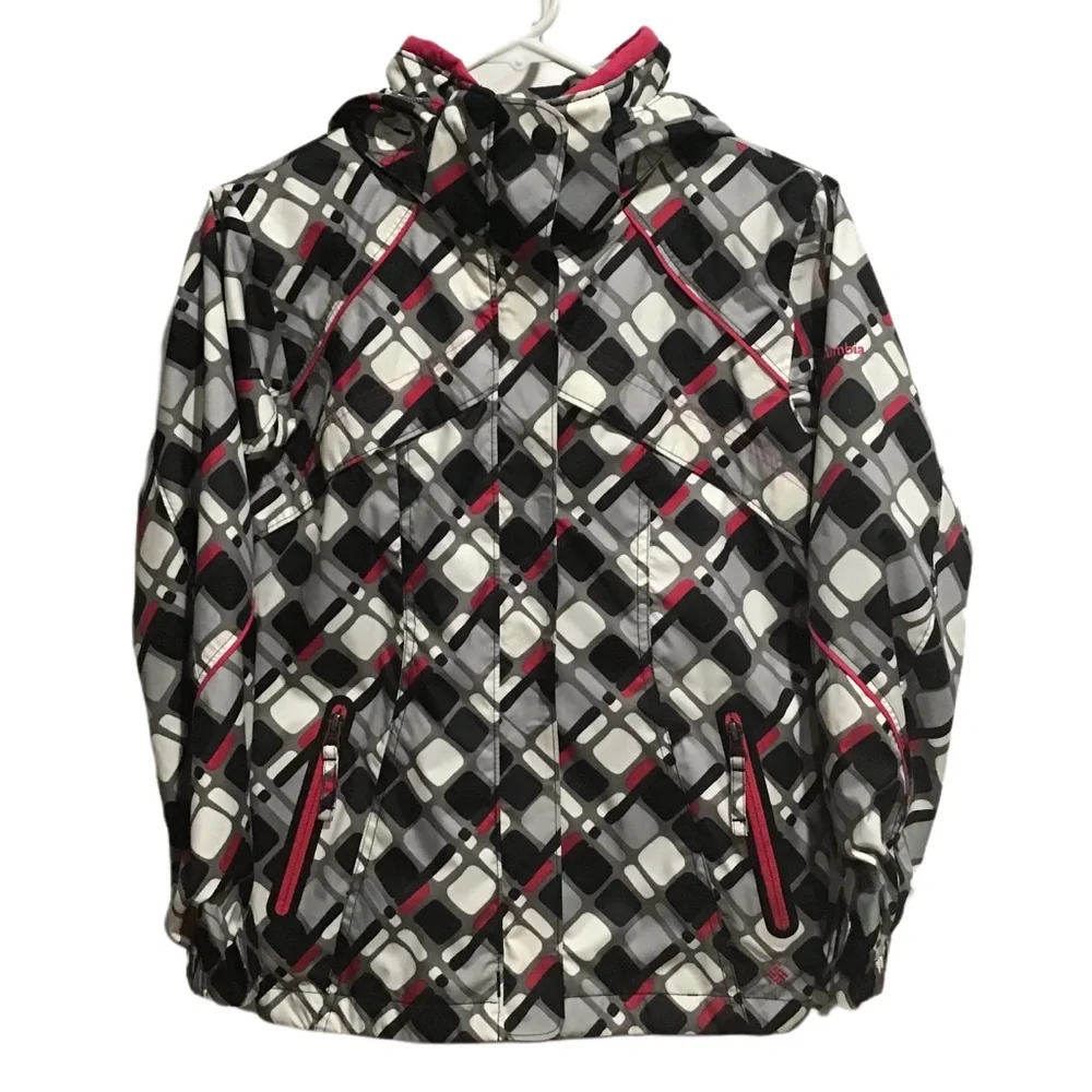 Columbia Omni-Tech Girls Jacket size 10/12 Multicolor - Picture 2 of 16